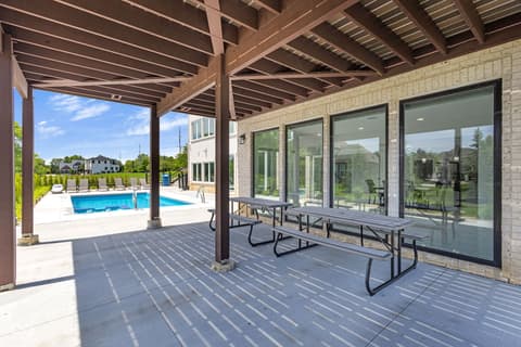 Outdoor living area at 3687 W 121st, Zionsville, IN