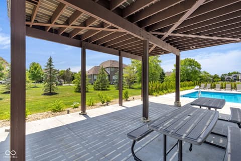 Outdoor living area at 3687 W 121st, Zionsville, IN