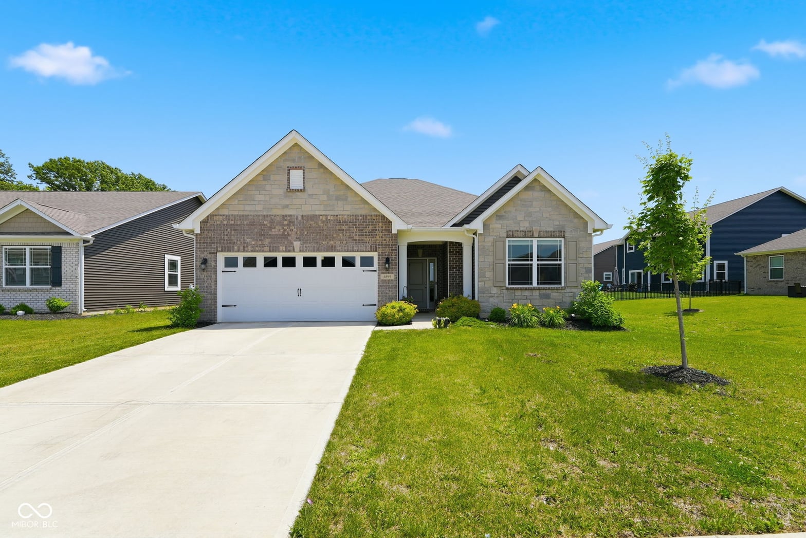 Front exterior at 6599 Dunkirk Drive, McCordsville, IN