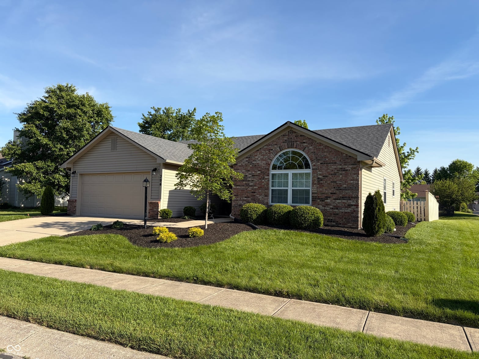 Front exterior at 394 E Quail Wood Lane, Westfield, IN