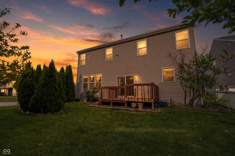 Backyard at 13874 Luxor Chase, Fishers, IN