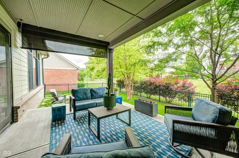 Outdoor living area at 534 Dylan Drive, Carmel, IN