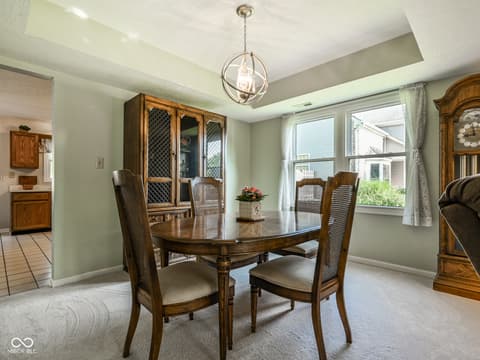 Dining room at 11224 Garrick Court, Fishers, IN