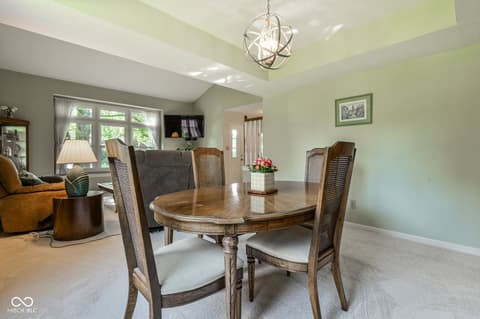 Dining room at 11224 Garrick Court, Fishers, IN