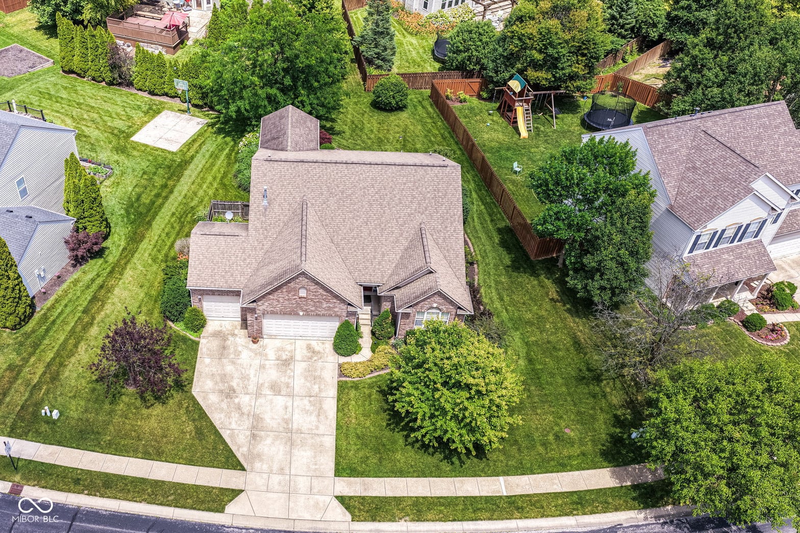Aerial view at 9908 Niagara Drive, Fishers, IN