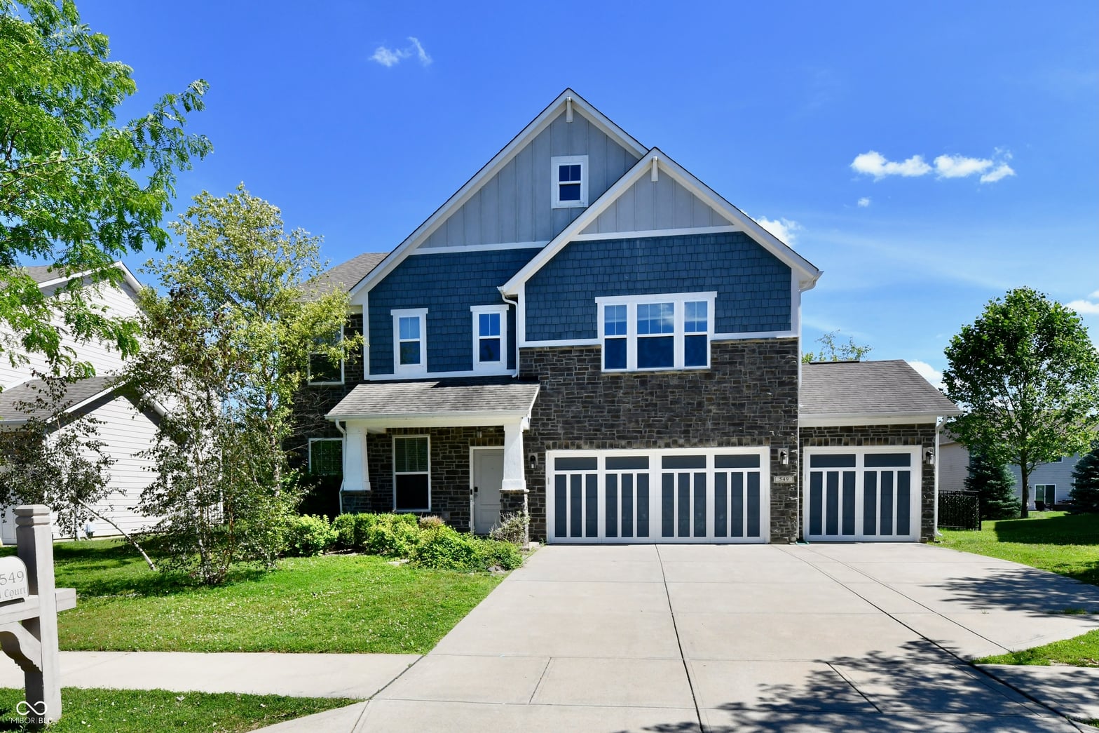 Front exterior at 549 Gosford, Westfield, IN