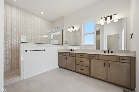 Primary bathroom at 19637 Wood Farm Place, Westfield, IN