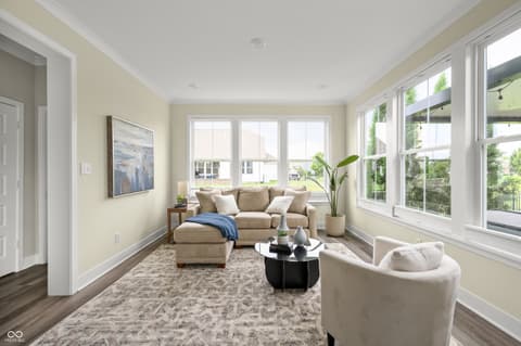Living room at 6790 Pulaski Court, Carmel, IN