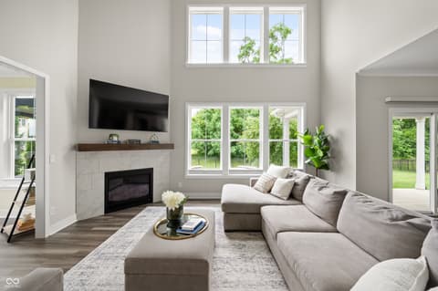 Living room at 6790 Pulaski Court, Carmel, IN