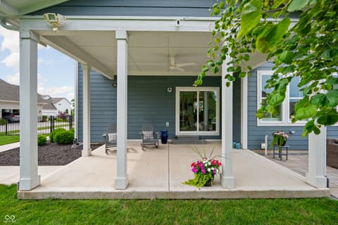 Outdoor living area at 6790 Pulaski Court, Carmel, IN