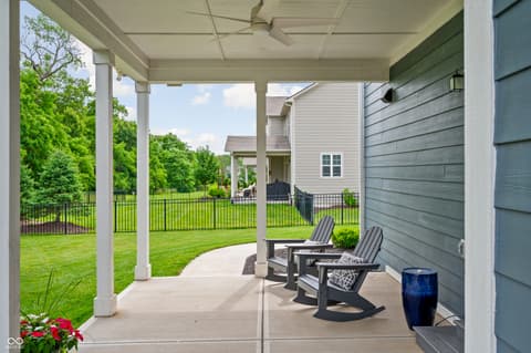 Outdoor living area at 6790 Pulaski Court, Carmel, IN