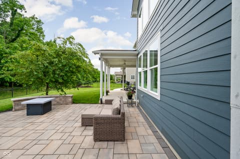 Outdoor living area at 6790 Pulaski Court, Carmel, IN