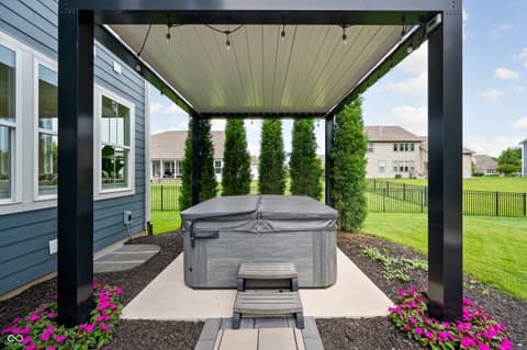 Outdoor living area at 6790 Pulaski Court, Carmel, IN