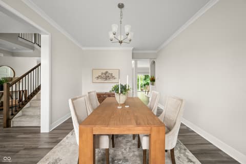 Dining room at 6790 Pulaski Court, Carmel, IN