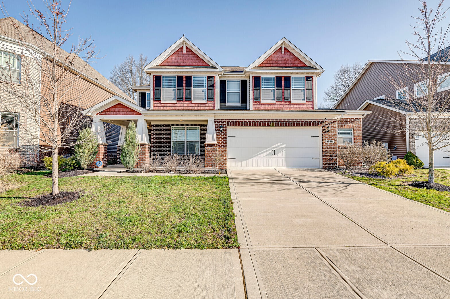 Front exterior at 1322 Timber Bluff Road, Westfield, IN