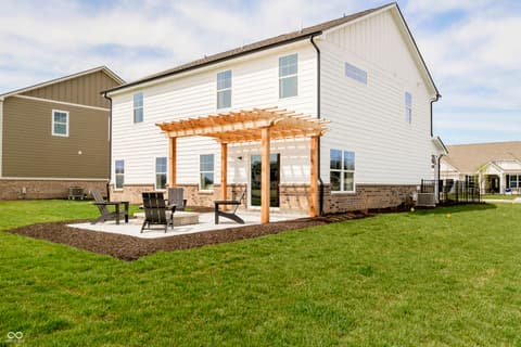Outdoor living area at 139 Rock Island Road, Westfield, IN