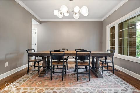 Dining room at 811 Pebble Brook Place, Noblesville, IN