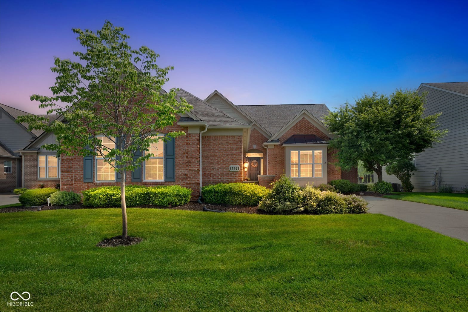 Front exterior at 12971 Duval, Fishers, IN