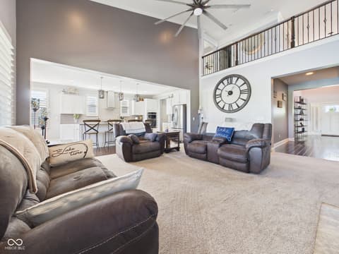 Living room at 6842 Bladstone Road, Noblesville, IN