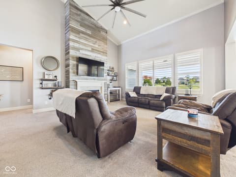 Living room at 6842 Bladstone Road, Noblesville, IN