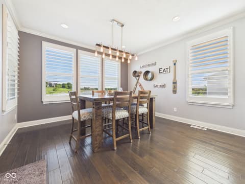 Dining room at 6842 Bladstone Road, Noblesville, IN
