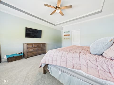 Primary bedroom at 6842 Bladstone Road, Noblesville, IN