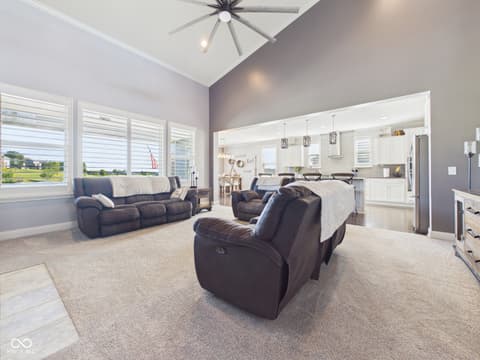 Living room at 6842 Bladstone Road, Noblesville, IN