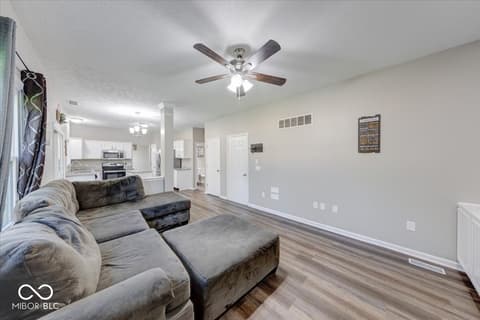 Living room at 4847 Ashbrook Drive, Noblesville, IN