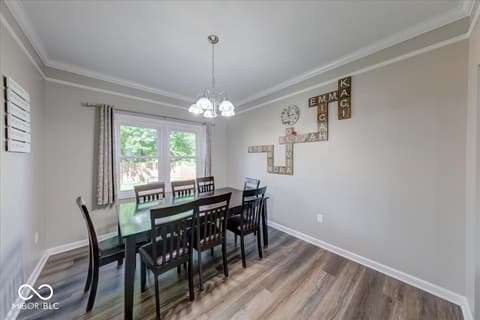 Dining room at 4847 Ashbrook Drive, Noblesville, IN